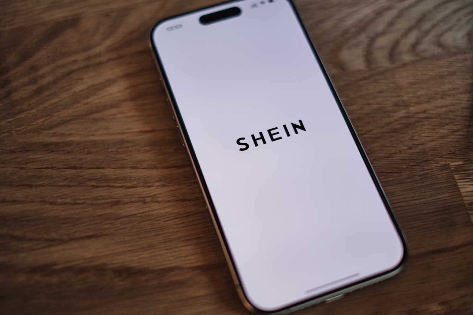 Logo of Shein displayed on mobile app